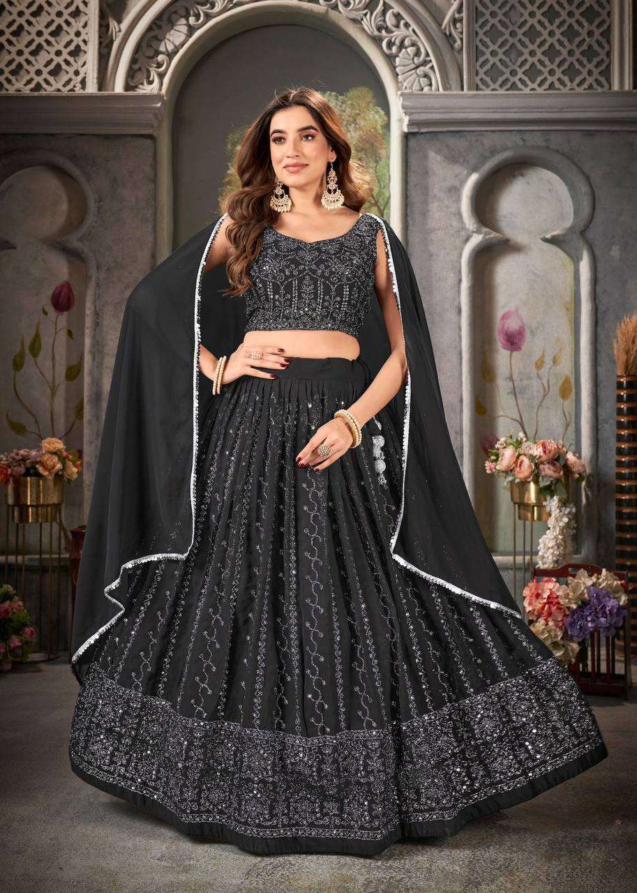 YNF GEORGETTE KSB 2 WHOLESALE LEHENGAS MANUFACTURER